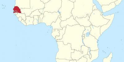 السنغال على خريطة أفريقيا