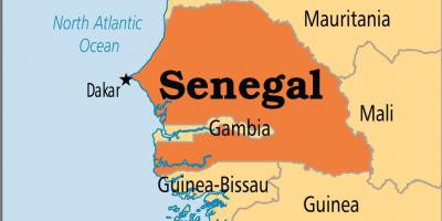 السنغال على خريطة العالم ، 