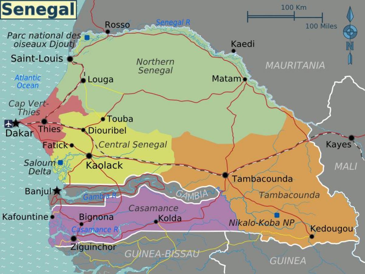 خريطة السنغال السياسية