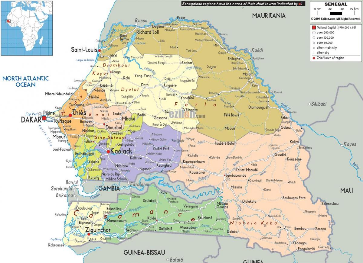 السنغال دولة في خريطة العالم