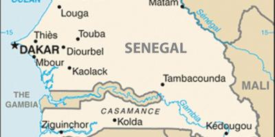 خريطة السنغال والدول المجاورة