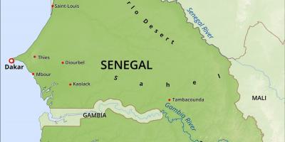 خريطة خريطة المادية السنغال